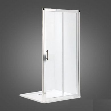 GEO 6 двери раздвижные 2-элементные 160 см, закаленное стекло, серебряный блеск, часть 2/2